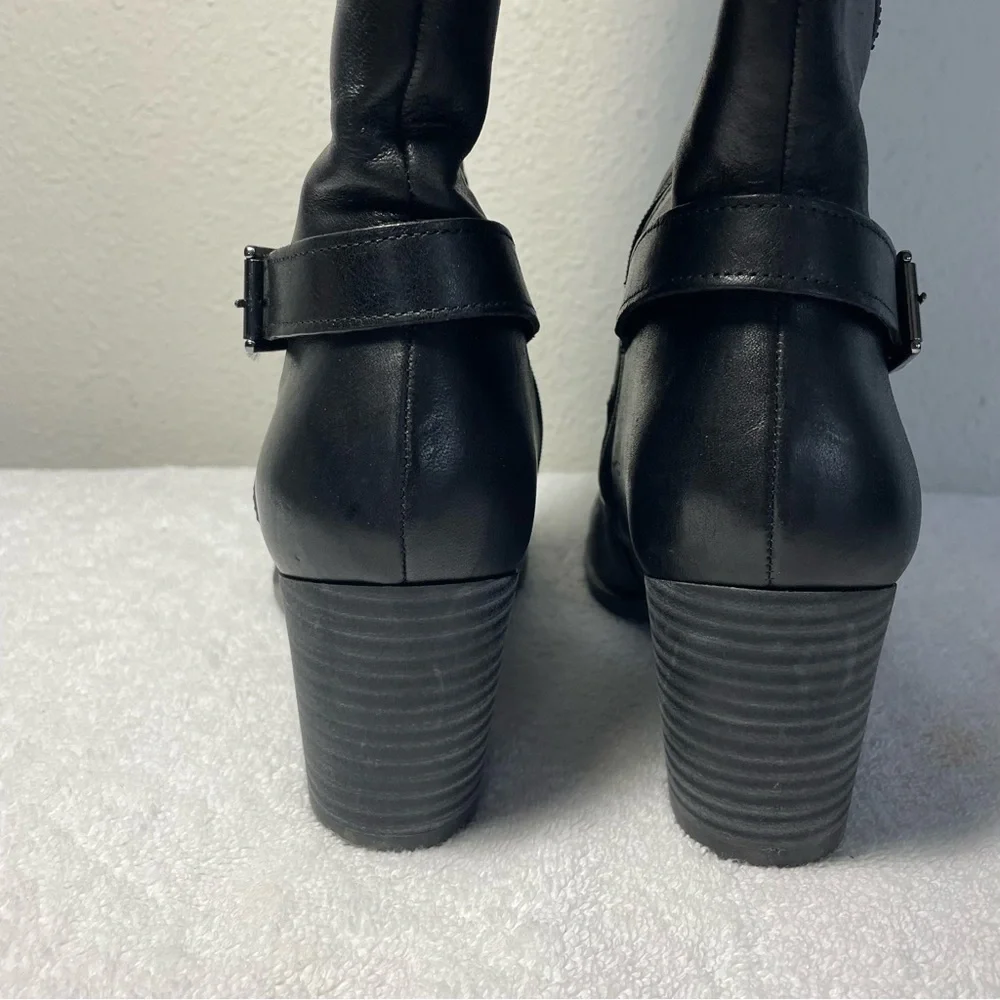 Ecco Black Leather Boots Women Size US 8-8 1/2 (39) - Picture 11 of 16